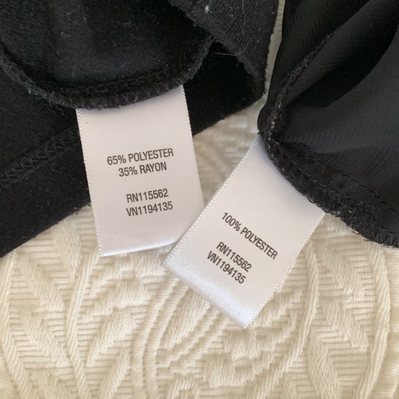 Blouse & Tank Top Set 2 PCS Tie Front Shell Ruffle Black D Signed Disney Girl XL - Picture 16 of 16